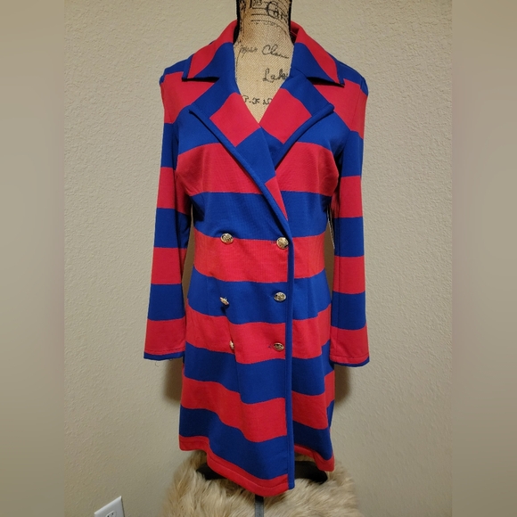 New York & Company Jackets & Blazers - (NWT) NY&C Striped Red and Blue Women's Blazer Dress